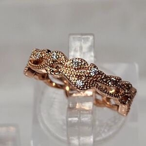 Rose Gold over Sterling Silver Band Ring